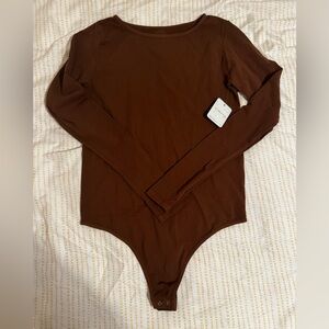Free People Brown Bodysuit M-L